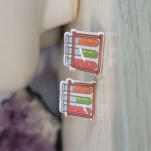 Test Tube Stud Earrings, unisex